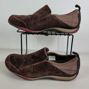 Merrell Womens Bisect Coffee Bean Sz 7 Suede Slip On Walking Casual Shoes J76020